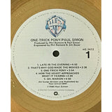 Paul Simon One-Trick Pony RIAA Gold Album Award - Record Award