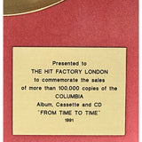 Paul Young From Time To Time: The Singles Collection Columbia Records UK Gold Award (Copy) - Record Award