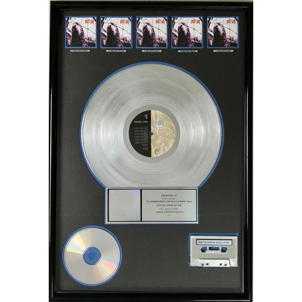 musicgoldmine.com - Pearl Jam Vs. RIAA 5x Platinum Album Award