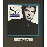 Peter Gabriel So RIAA 4x Multi-Platinum Album Award - Record Award