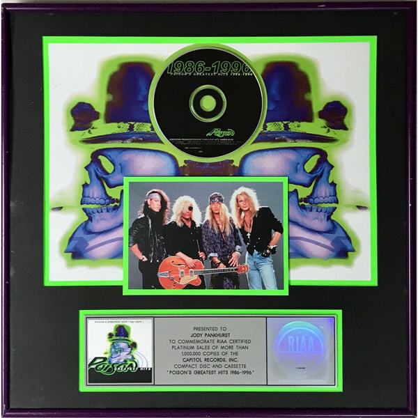 Poison Greatest Hits 1986-1996 RIAA Platinum Album Award - Record Award