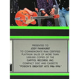 Poison Greatest Hits 1986-1996 RIAA Platinum Album Award - Record Award