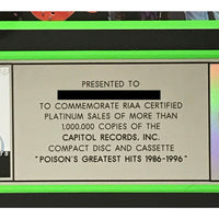 Poison Greatest Hits 1986-1996 RIAA Platinum Album Award - Record Award