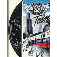 R.E.O. Speedwagon Styx Ted Nugent Signed Drumhead w/BAS LOA - Music Memorabilia