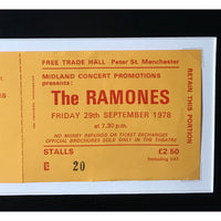 Ramones Genuine 1978 Ticket Collage - Music Memorabilia