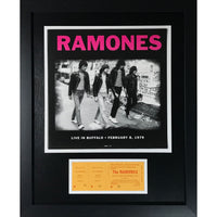 Ramones Genuine 1978 Ticket Collage - Music Memorabilia