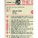 Record World Top 100 Sept 9 1972 Chart Plaque - Music Memorabilia