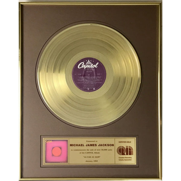 Red Rider As Far As Siam CRIA Gold Album Award - Record Award