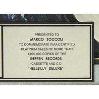 Rob Zombie Hellbilly Deluxe RIAA Platinum Album Award - Record Award