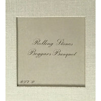 Rolling Stones Beggars Banquet White Matte RIAA Gold Album Award - RARE - Record Award