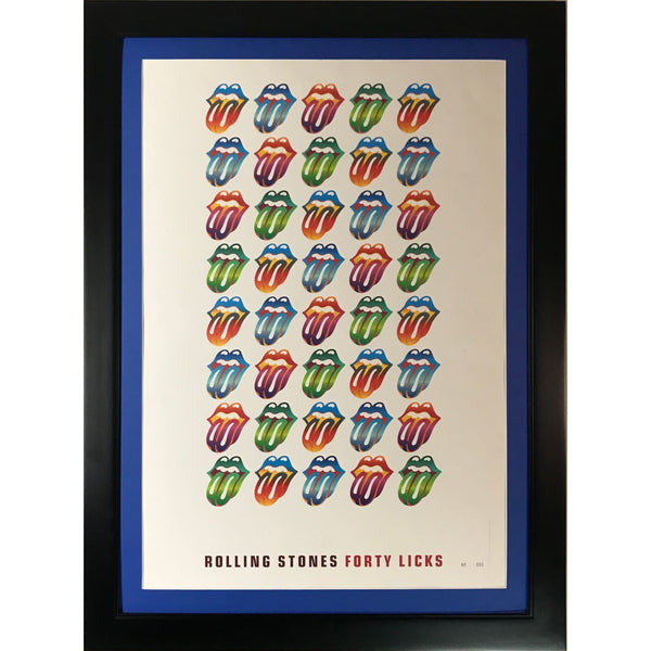 Rolling Stones Forty Licks Limited Edition Lithograph #092 Framed Poster