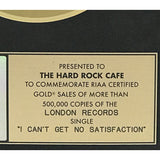 Rolling Stones ’(I Can’t Get No) Satisfaction’ RIAA Gold Single 45 Award - Record Award