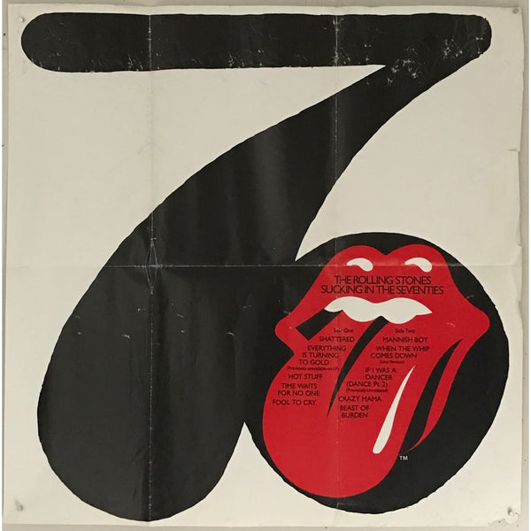 Rolling Stones Sucking In The 70s LP Insert Poster - Poster