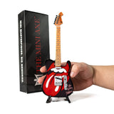 Rolling Stones Tongue and Lips Mini Guitar - Miniatures