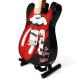 Rolling Stones Tongue and Lips Mini Guitar - Miniatures