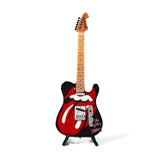 Rolling Stones Tongue and Lips Mini Guitar - Miniatures