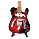 Rolling Stones Tongue and Lips Mini Guitar - Miniatures