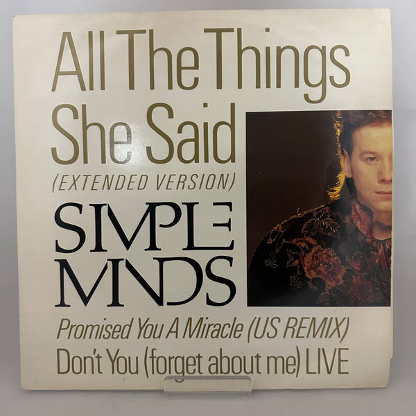 Simple Minds ’All The Things She Said’ Ext Version 12’’ Vinyl 1986 UK Import VS860/12 Media
