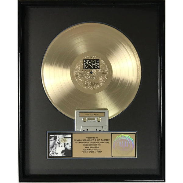 Simple Minds Once Upon A Time RIAA Gold Album Award - Record Award