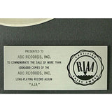 Steely Dan Aja RIAA Platinum Album Award - Record Award