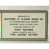 Steely Dan Two Against Nature Platinum Album Award - Record Award