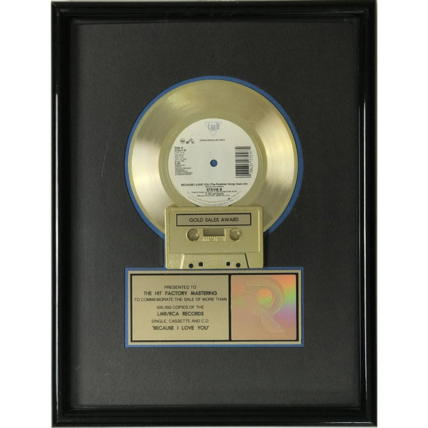 Stevie B. ’Because I Love You’ RIAA Gold Single Award - Record Award