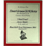 Stevie Wonder ’I Wish’ 1977 Grammy Win Studio Plaque - RARE - Record Award