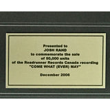 Stone Sour Come What(Ever) May CRIA Gold Album Award presented to guitarist - Record Award