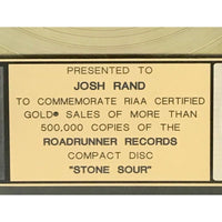 Stone Sour debut RIAA Gold Album Award - Record Award