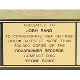 Stone Sour debut RIAA Gold Album Award - Record Award