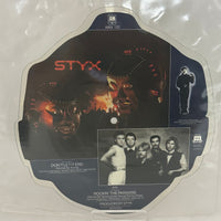 Styx ’Don’t Let It End’ UK Import 1983 Picture Disc 45 Record AMX120 - Media