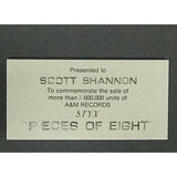 Styx Pieces Of Eight early 80s A&M Records Award - Record Award