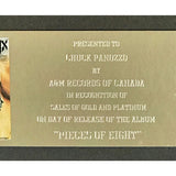 Styx Pieces Of Eight Gold & Platinum A&M Canada Album Award presented to bassist Chuck Panozzo - RARE - Record Award