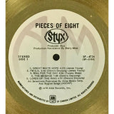 Styx Pieces Of Eight Gold & Platinum A&M Canada Album Award presented to bassist Chuck Panozzo - RARE - Record Award