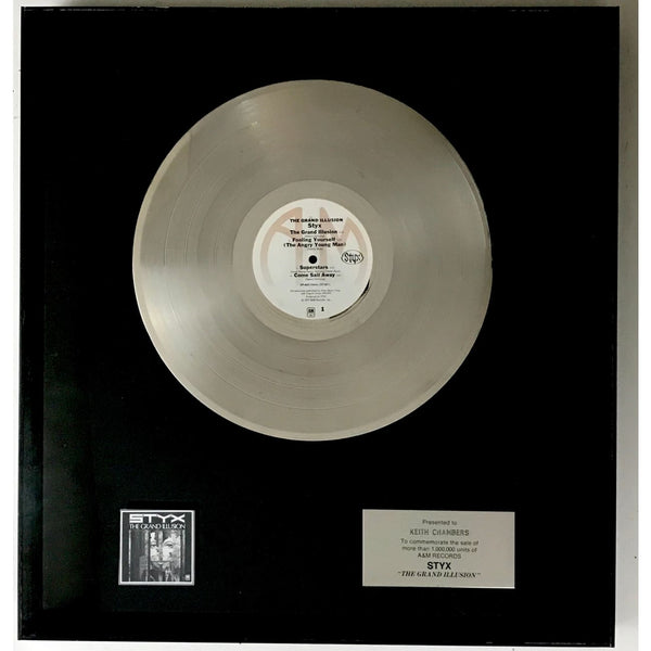 Styx The Grand Illusion 80s A&M Records Award - Record Award