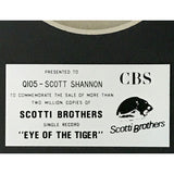 Survivor ’Eye Of The Tiger’ 1980s Scotti Bros Records Award - Record Award