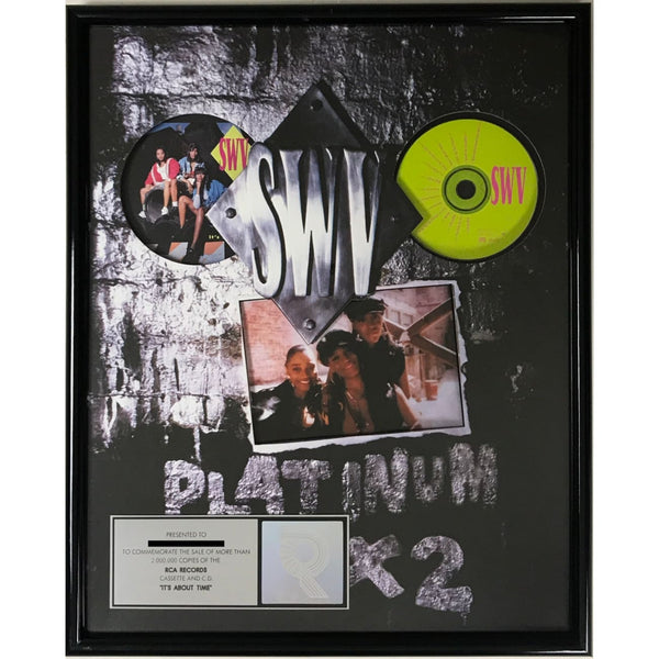 SWV It’s About Time RIAA 2x Multi - Platinum Album Award - Record