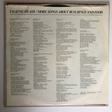 Talking Heads More Songs About Buildings and Food 1978 Original Vinyl SRK 6058 - Media