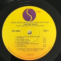 Talking Heads More Songs About Buildings and Food 1978 Original Vinyl SRK 6058 - Media