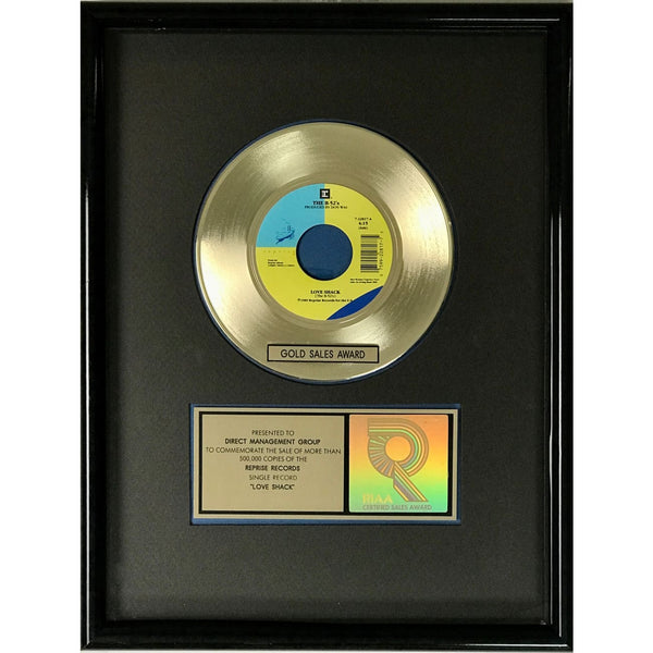 The B-52s ’Love Shack’ RIAA Gold Single Award - Record Award