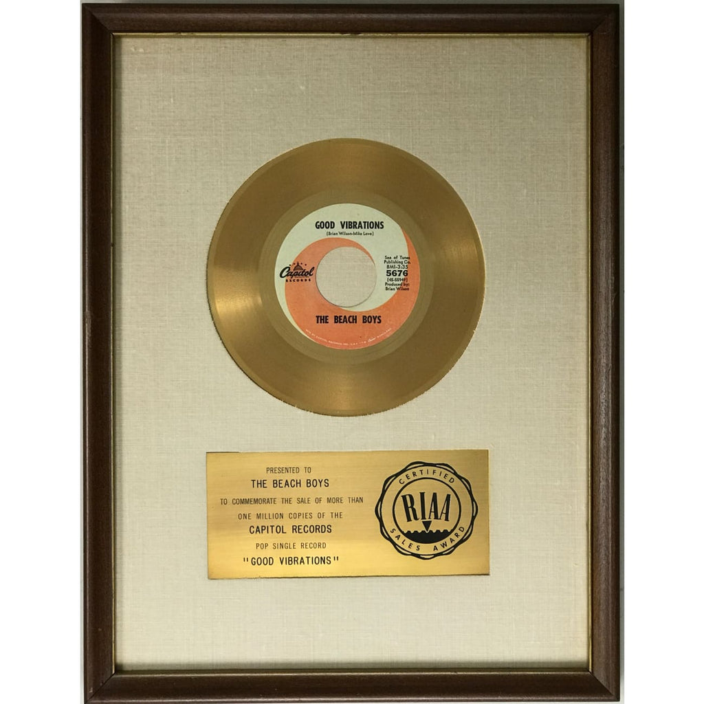 The Beach Boysレコード　額装品　limited gold disc the-beach-boys-good-vibrations