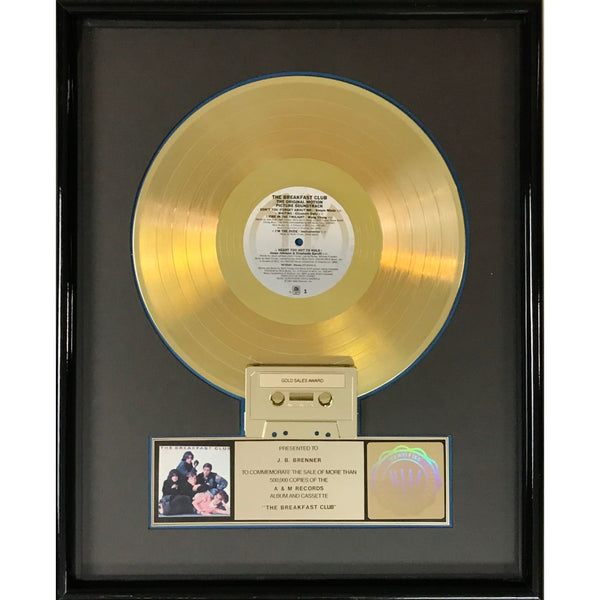 The Breakfast Club Soundtrack RIAA Gold Album Award - Record Award