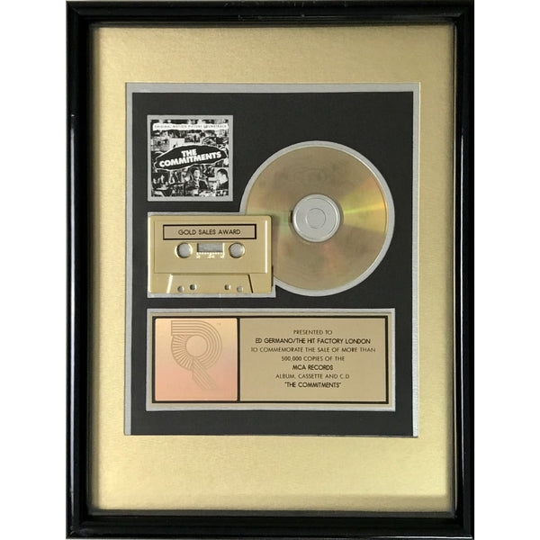 The Commitments soundtrack RIAA Gold Album Award - Record Award