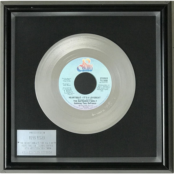 The DeFranco Family Heartbeat - It’s A Love Beat 1970s Disc Award Ltd - RARE - Record Award