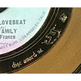 The DeFranco Family ’Heartbeat - It’s A Love Beat’ 1970s Gold Disc Award Ltd - RARE - Record Award