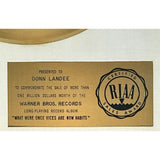 The Doobie Brothers What Were Once Vices Are Now Habits RIAA Gold LP Award - RARE - Record Award