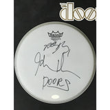 The Doors Drumhead Collage Signed by Densmore Manzarek Krieger w/JSA COAs - Music Memorabilia