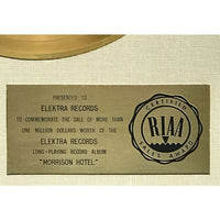 The Doors Morrison Hotel RIAA Gold LP Award - RARE - Record Award