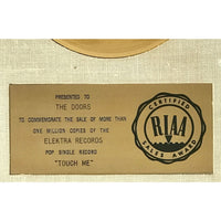 The Doors Touch Me RIAA Gold 45 Award Presented to The Doors - RARE - Record Award
