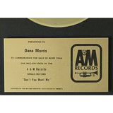 The Human League ’Don’t You Want Me’ A&M Records award - Record Award